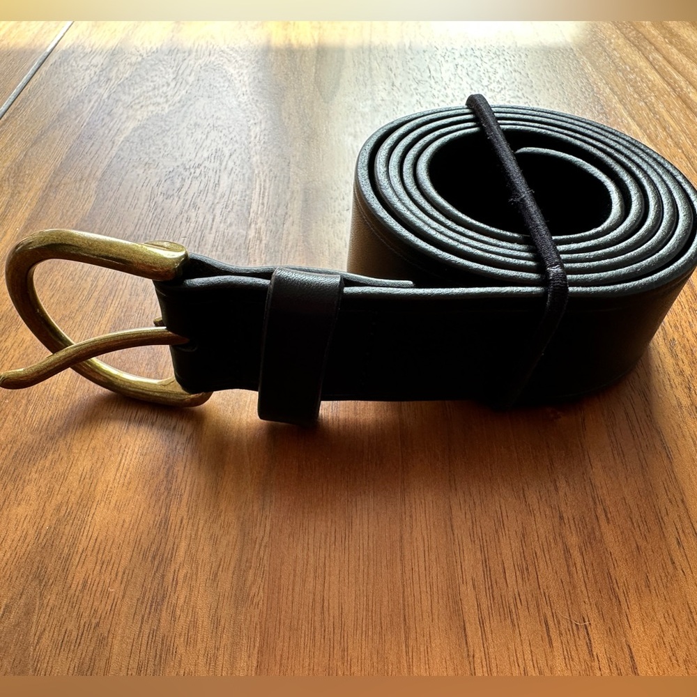 EUC Women’s Black Leather Belt from Madewell - size large - Picture 2 of 3
